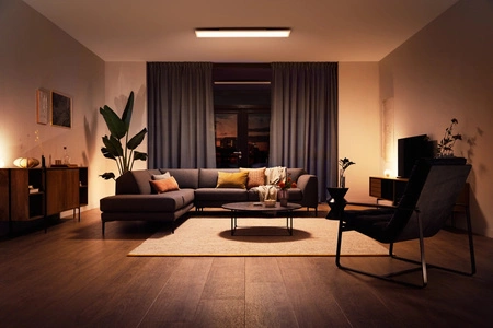 Panelové LED stropné svietidlo na povrchovú montáž 120x30 cm 46,5W 3750lm IP20 White Ambiance TW White Smart SMART Zigbee Bluetooth Aurelle Philips HUE