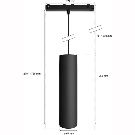 LED 5,1 W 510lm IP20 Biela a farebná atmosféra RGB + TW Black Smart SMART Zigbee Bluetooth Perifo Stropné závesné svietidlo Philips HUE