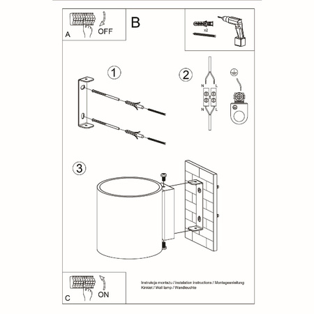 SPOT TUBA G9 Cylindrické hnedé škandinávske Orbis Sollux Nástenné svietidlo