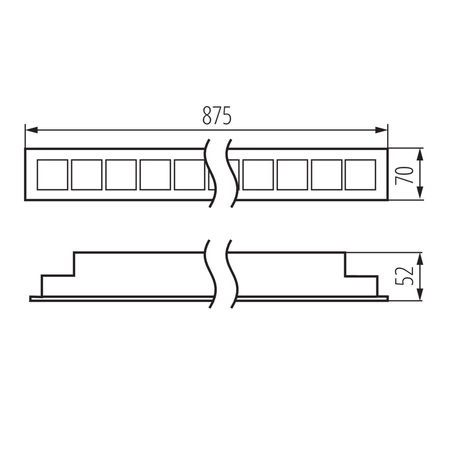LED 23W 85cm 3150lm 4000K, neutrálna biela 60° Podhľadové biele svietidlo Kanlux