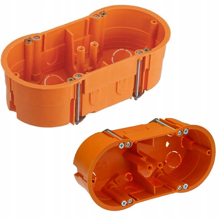 Hlboká elektrická krabica pre sadrokartónové dosky 2x60 so skrutkami PAWBOL