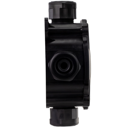 PG16 75x75x33mm Hermetická inštalačná krabica na povrch s vývodkami čierna PAWBOL