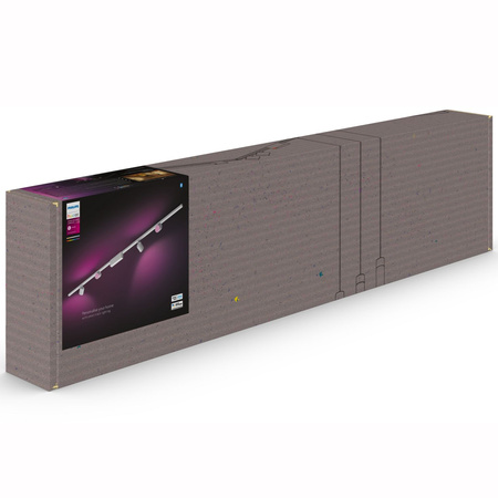 220 cm koľajničková súprava + 4x LED reflektor 20,8 W 2040 lm IP20 biely a farebný Ambiance RGB + TW White Smart SMART Zigbee Bluetooth Perifo Philips HUE