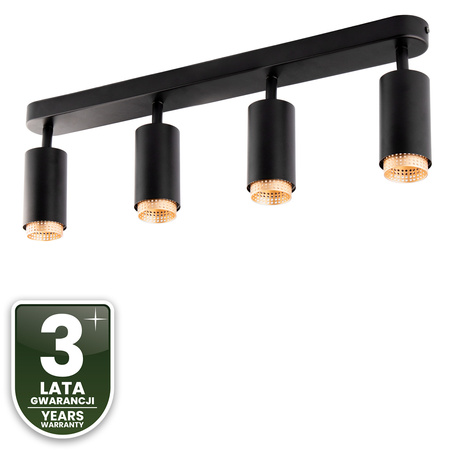 LED bodové stropné svietidlo 4x GU10 Tuba Spot ELIGIS Black LUMILED