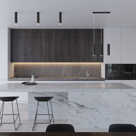 Nástenné svietidlo Nástenné svietidlo 2x GU10 Tubular Black Modern Lagos Sollux