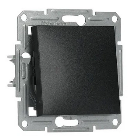 Jednoduchý kríž Jednopólový bez rámu Spínač na zapustenie Asfora IP20 Antracit