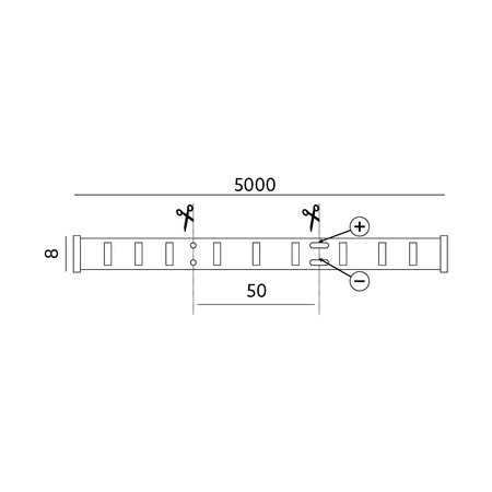 Vonkajší LED pás 4,8 W žltý 2835LED 12V 5 m IP65 Tramo Kobi