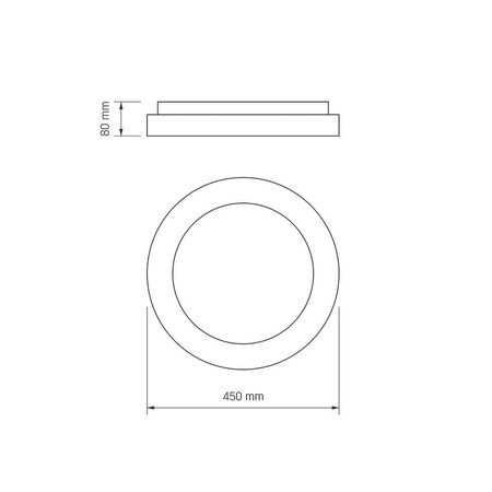 Plafond LED stropné svietidlo 72W 7500lm 2700-6000K CCT biela Stmievateľné + diaľkové ovládanie EDGE Videx