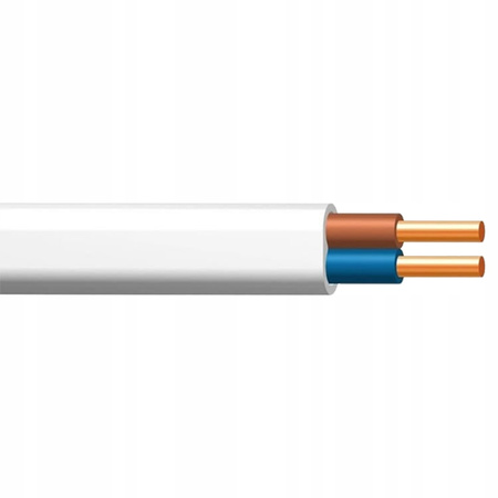 Elektrický inštalačný plochý kábel YDYp 450/750V 2x2,5 mm 1 m