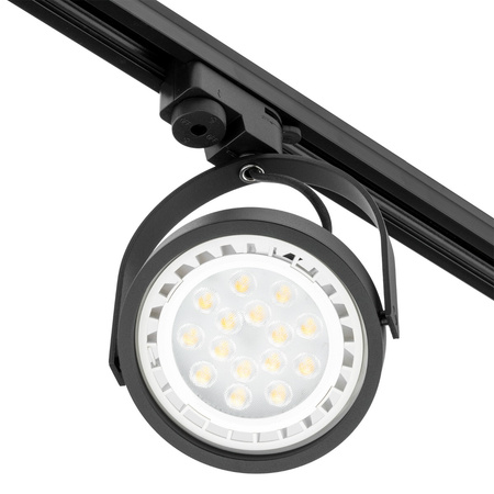 Reflektor pre 1-fázovú lištu GU10 AR111 Matte Black Leon Masterled