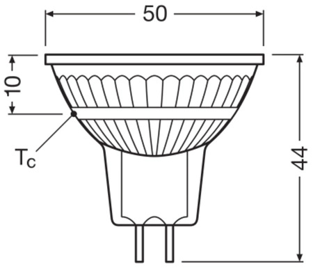 LED žiarovka MR16 reflektor GU5.3 6,1W = 50W 621lm 2700K teplá biela CRI90 Stmievateľná 36° Performance Class Ledvance