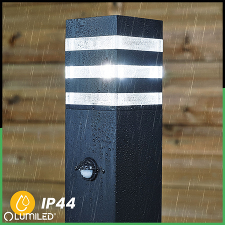 Záhradný stĺp Vonkajší stojaci E27 LED pohybový senzor TAXUS 2 80cm LUMILED