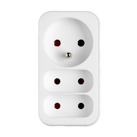 Rozdeľovač elektrickej siete 2x Euro 2P + 1x 2P+0 Zlodej 3 zásuvky VAYOX