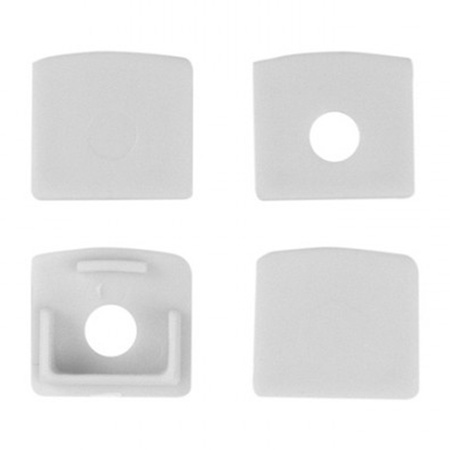 Hliníkový LED profil pre sadrokartón REGIPS Podprofil pre obkladačky biely 2m s priehľadným difúzorom pre LED pásy + koncovky GN Ecolight