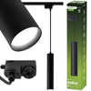 Závesné závesné svietidlo Rail 29cm Reflektor GU10 LED SOPLO Black LUMILED