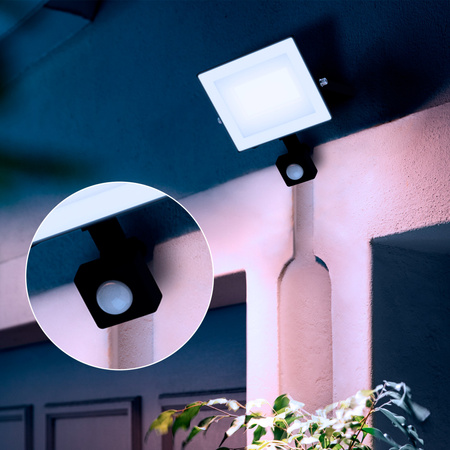 Reflektor LED 30W 3200lm 5000K IP65 se senzorem pohybu a soumraku Black Lois Philips