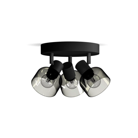 Stropné svetlo Reflektor Plafond 3x E14 LED Black Sleet Philips