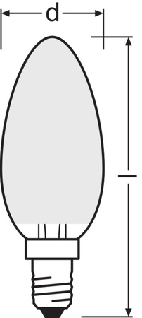 LED žiarovka B35 sviečka E14 3,4W = 40W 470lm 4000K neutrálna biela CRI90 300° Stmievateľné vlákno SUPERSTAR PLUS CLASSIC Osram