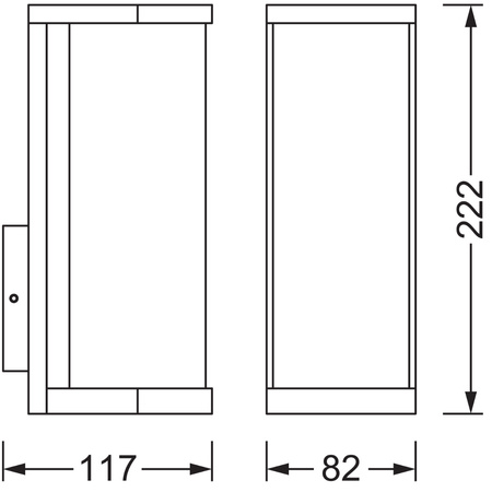 Vonkajšie záhradné svietidlo LED fasádne nástenné svietidlo IP44 Endura Ledvance sivé