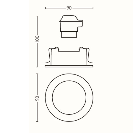 Zapustené bodové svietidlo Philips GU10 chróm Donegal