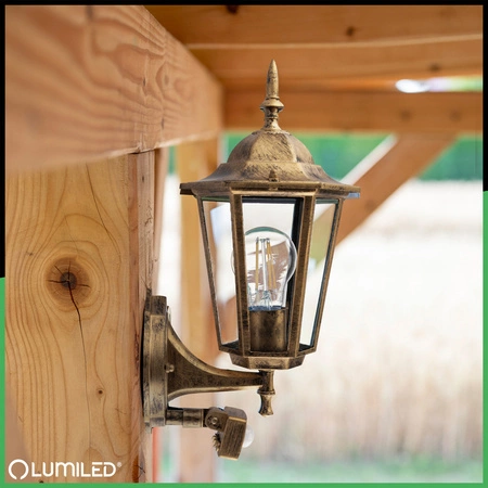 Záhradné svietidlo Vonkajšie nástenné svietidlo E27 LED Senzor pohybu BELLIS LUMILED