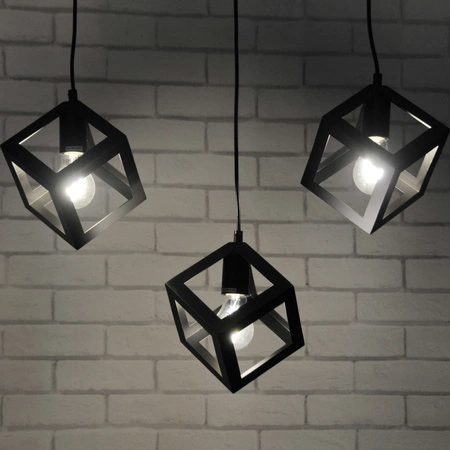 Dekoratívne závesné stropné svietidlo 3x E27 čierne Švédsko Sanico Goldlux