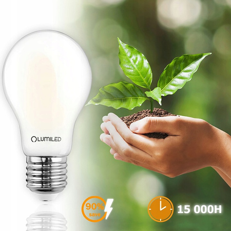 6x LED žiarovka E27 A60 11W = 100W 1521lm 4000K neutrálna biela 360° FILAMENTNÁ ŽIARIVKA