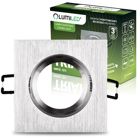 Halogénové stropné svietidlo Square Movable GU10 MR16 Silver TRIAM LUMILED