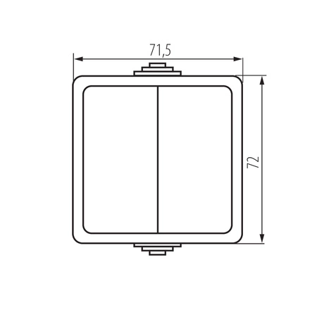 Zástrčkový spínač 10A štvorcový sivý TEKNO Kanlux
