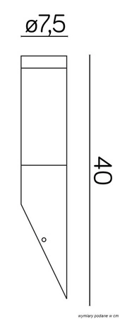 Vonkajšia záhradná lampa fasádna KINKIET LED Inox Black ST 021 E27 Su-Ma