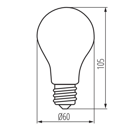 LED žiarovka E27 A60 10W = 99W 1520lm 4000K neutrálna biela XLED Filament Kanlux