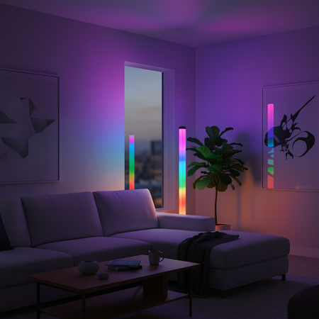 Stojaca LED lampa RGB 10W 250lm 360° 150cm čierna Pilot Videx