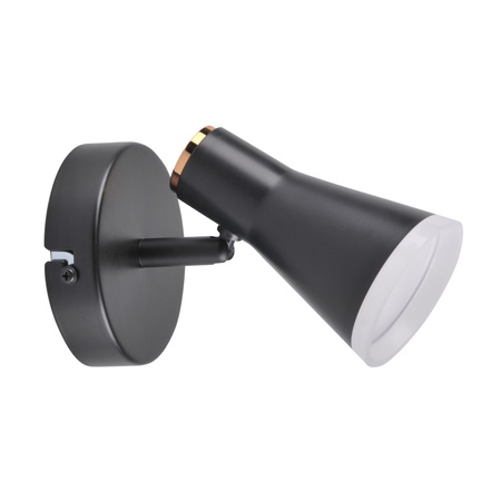 Nástenné svietidlo Moving 4,2W 425lm 3000K, teplá biela 120° Black BERG Sanico Goldlux