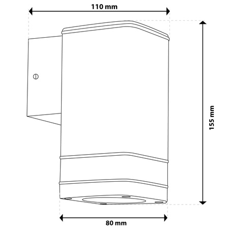 Vonkajšie záhradné svietidlo GU10 LED fasádne nástenné svietidlo IP54 EPSILO LUMILED