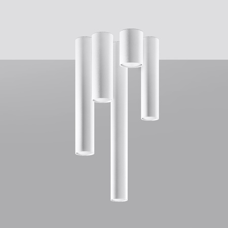 SPOT TUBA GU10 Tubular White Moderné stropné svietidlo Lagos Sollux na povrchovú montáž