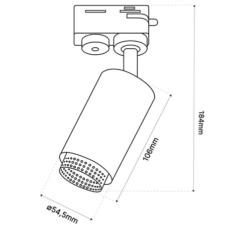 GU10 Busbar Reflektor čierny ELIGIS Jednofázové svetlo LUMILED