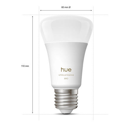 2x LED žiarovka E27 A60 6W = 60W 810lm 1800-20000K CCT SMART Smart Bluetooth ZigBee White Ambiance Philips HUE