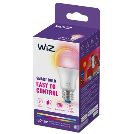 LED žiarovka E27 A60 12,5W = 100W 1521lm 2200-6500K RGB + TW Smart SMART WiFi Bluetooth App WiZ