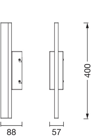 Kúpeľňové svietidlo LED Nástenné svietidlo nad zrkadlo stmievateľné 6,8W 650lm CCT Chróm IP44 40cm Obris Ledvance