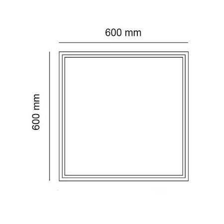 Rámček na povrchovú montáž pre LED panely 60x60 Hliníková čierna Ecolight