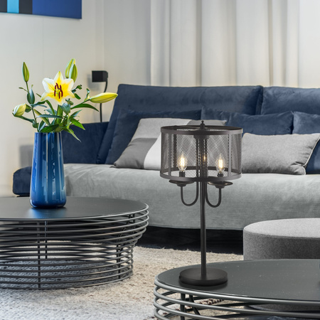 Dekoratívna stolová lampa 12W čierna Soho Sanico Goldlux