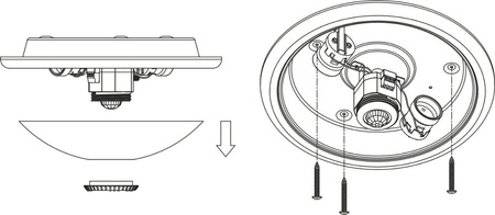 LED stropné svietidlo DALLAS 2x E27 so senzorom pohybu a súmraku