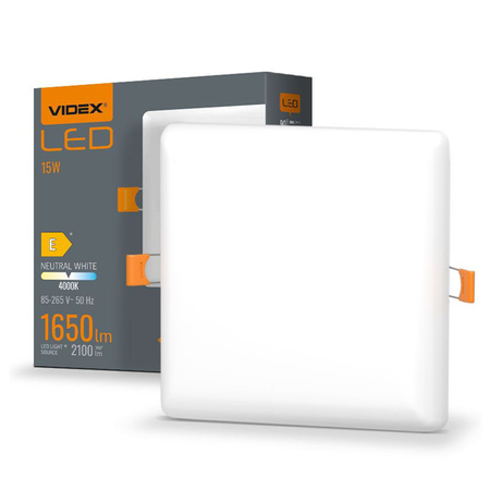 LED panel Zapustené svietidlo 15W 2100lm 4000K, neutrálna biela Videx