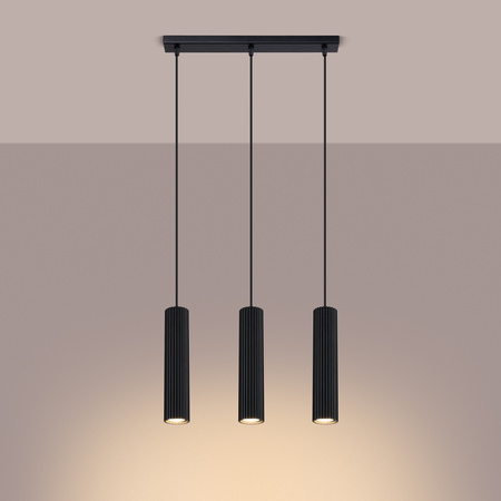 Tuba Spot 3x GU10 Black Carbon Deep Space SL.1575 Sollux Závesné svietidlo