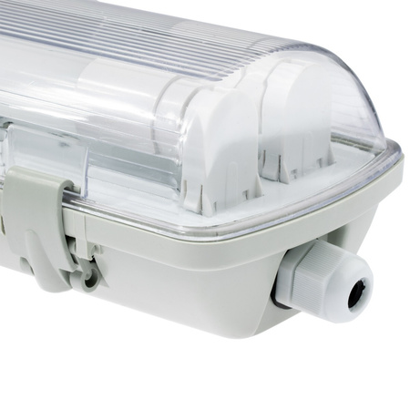 Ohňovzdorné svietidlo 120cm 2x T8 G13 IP65 + LED žiarivky 18W 6500K Lumiled