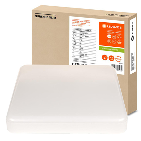 LED panelové stropné svetlo 35W 3680lm 4000lm, neutrálna biela so súmrakovým senzorom pohybu povrchová montáž biela 35x35cm povrch Ledvance