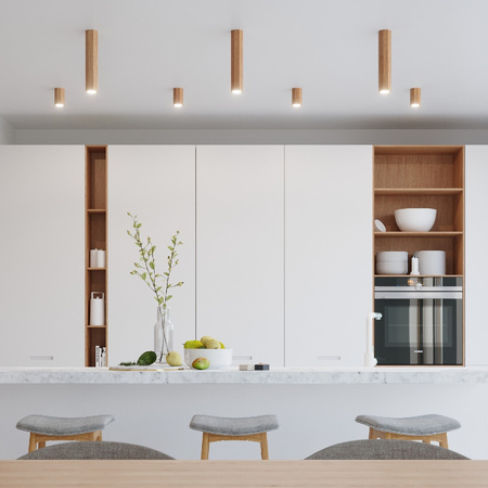 SPOT TUBA Povrchový reflektor 2x GU10 Pohyblivé geometrické hnedé škandinávske stropné svietidlo Zeke Sollux