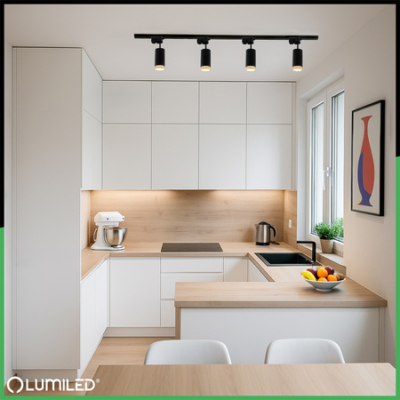 GU10 Busbar Reflektor čierny ELIGIS Jednofázové svetlo LUMILED