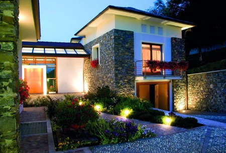 Vonkajšia guľová lampa E27 IDAVA 35cm poháňaná Kanlux