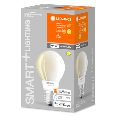 LED žiarovka E27 11W = 100W 1521lm stmievateľná SMART+ WiFi Filament Classic Ledvance